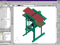  Деревообрабатывающий станок. Пример сборочной модели в T-FLEX CAD