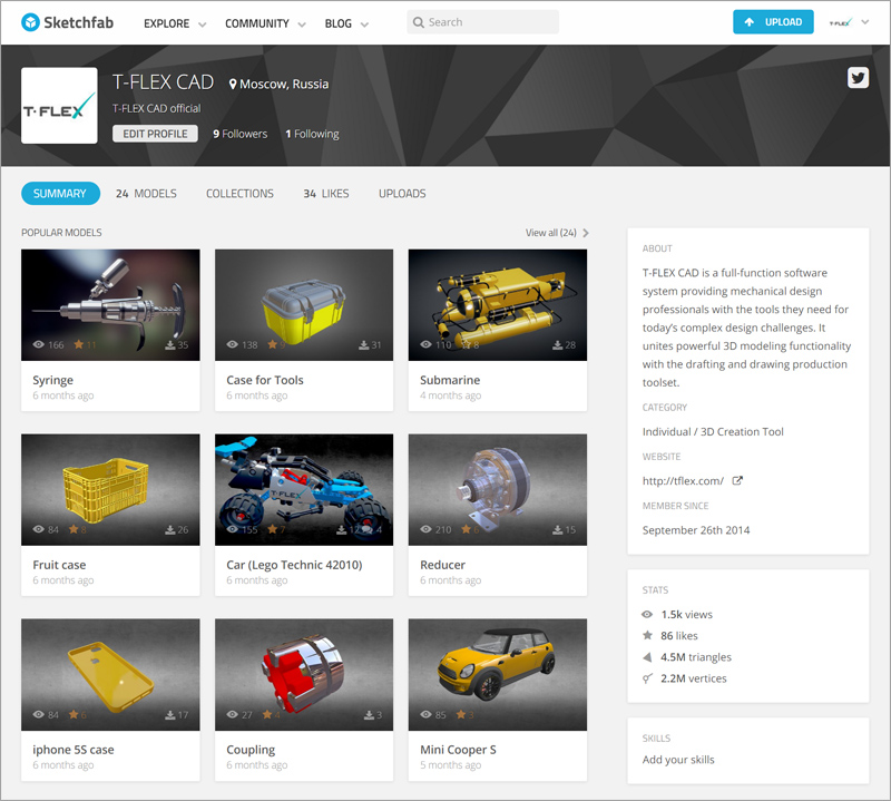    " "  Sketchfab